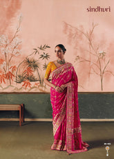 Kimora Sindhuri Premium Bindiya Bandhani Georgette Saree with Blouse SA-483